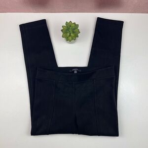 Andrew Marc Solid Black Soft Faux Suede Pants Women Size Medium